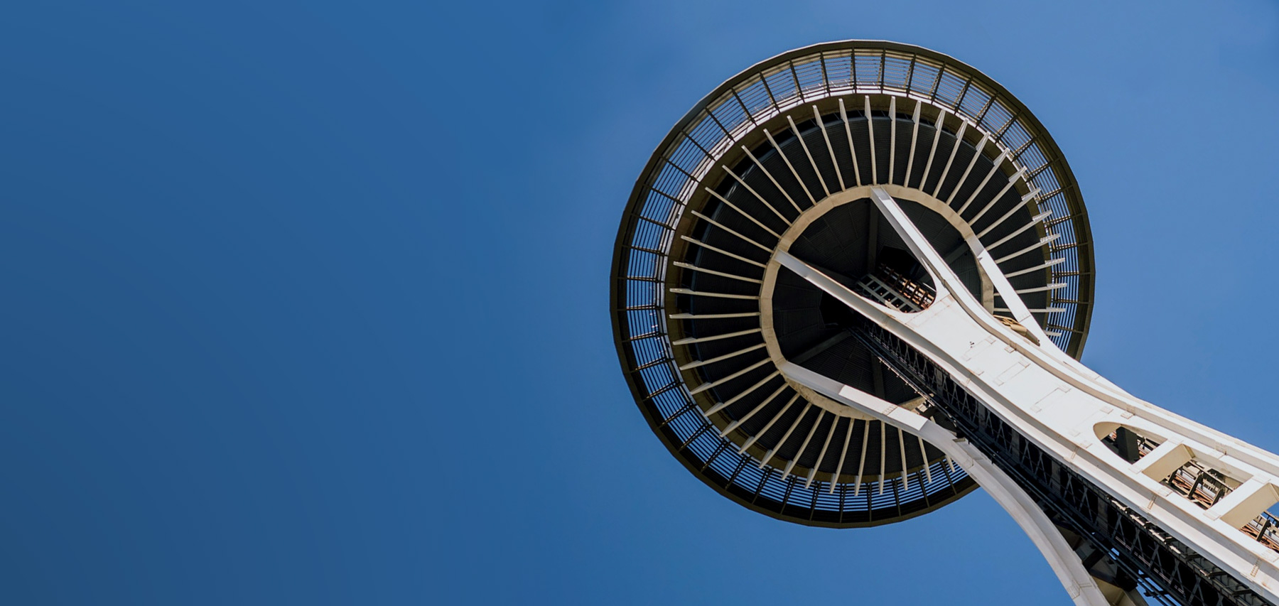 View of Seattle Space Needle from below