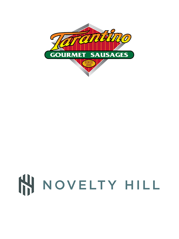 Tarantino Gourmet Sausages and Novelty Hill Capital logos